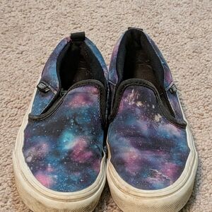 Vans Kids Galaxy Slip-On Sneakers - Blue and Purple